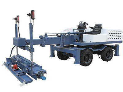 MO25-4mini小型伸缩臂360度旋转激光整平摊铺机